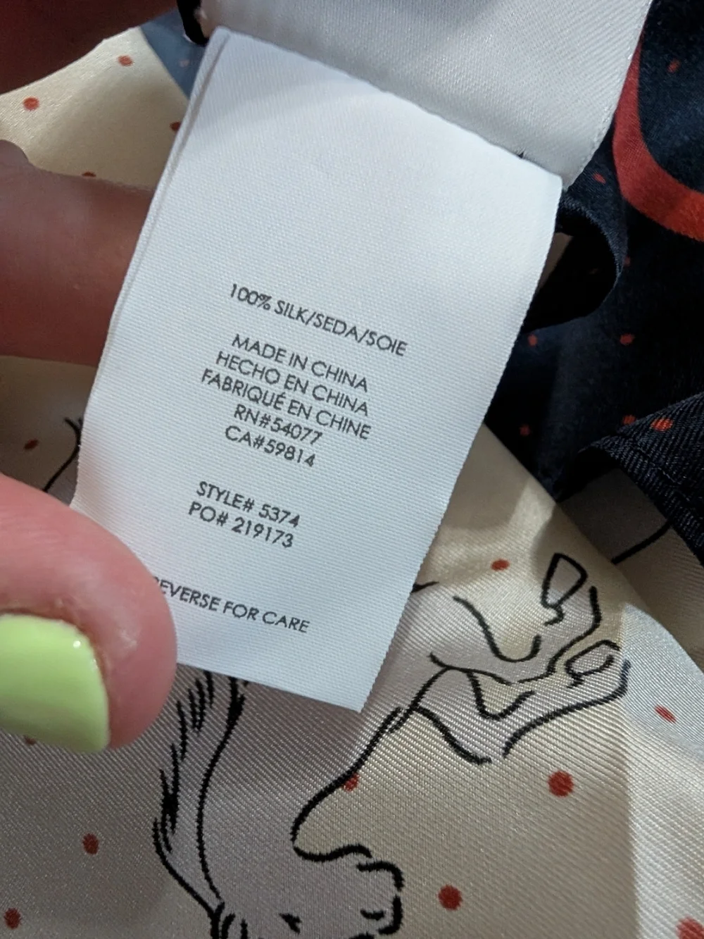 CAbi 100% silk